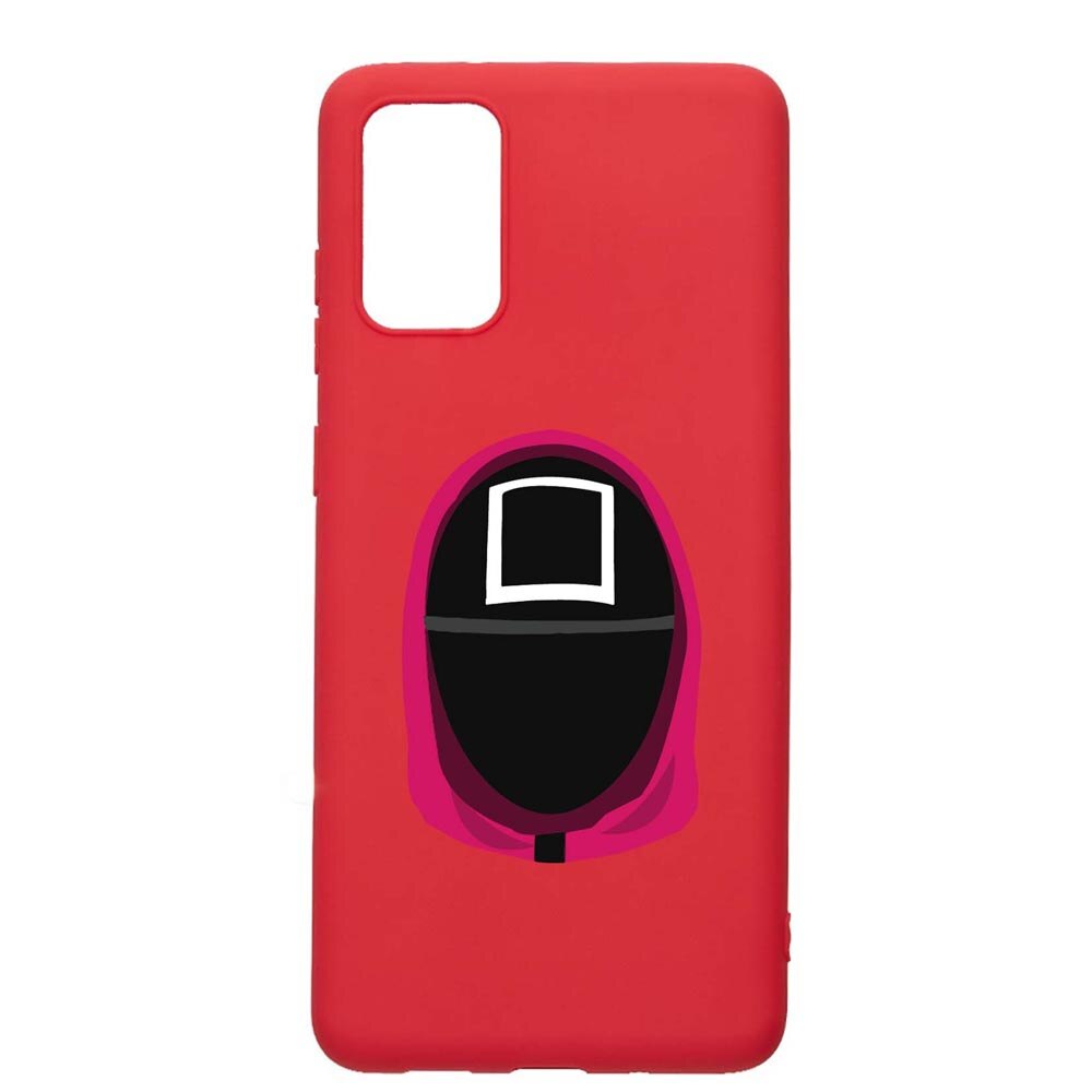 Husa Silicon Compatibila Cu Samsung Galaxy S20 Plus, Squid Game - Soldier Square, rezistenta la uzura, anti-alunecare, Red, R848