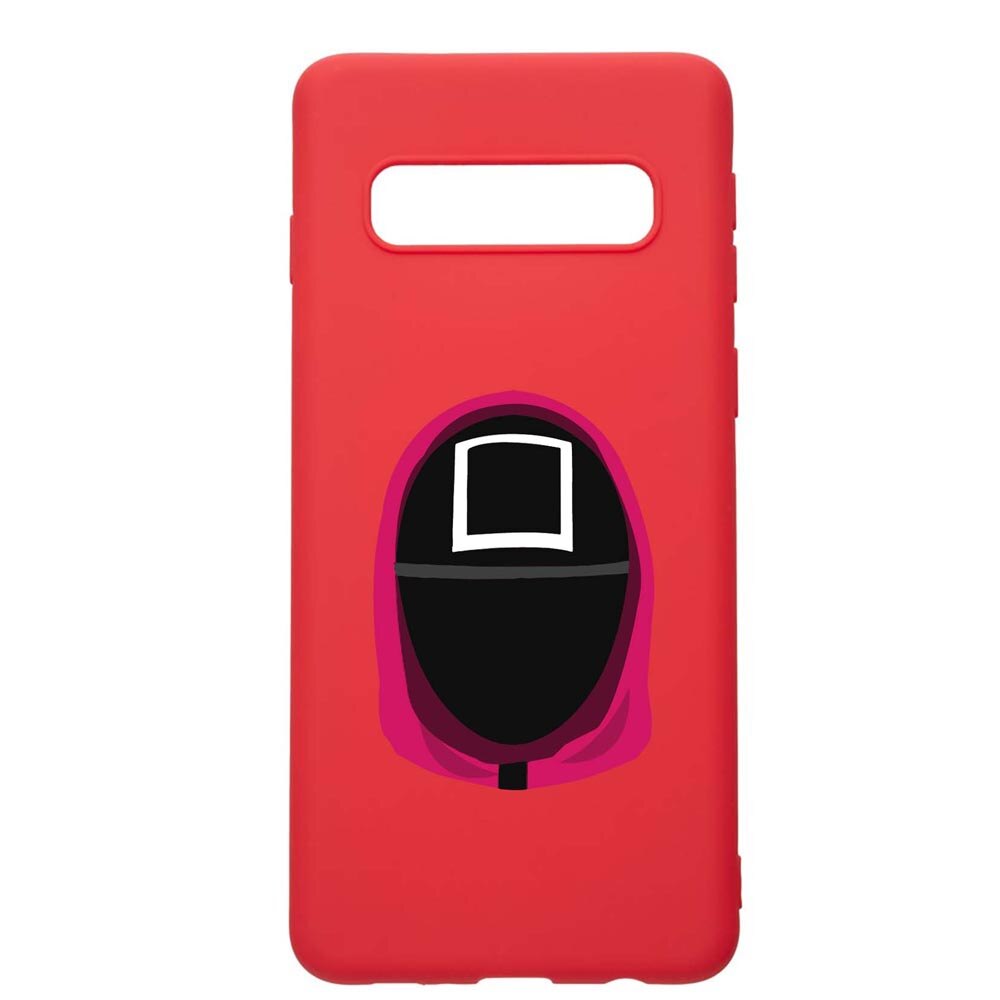 Husa Silicon Compatibila Cu Samsung Galaxy S10 Plus, Squid Game - Soldier Square, rezistenta la uzura, anti-alunecare, Red, R848