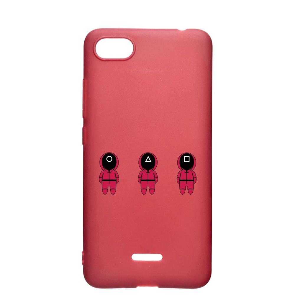 Husa Silicon Compatibila cu Apple iPhone SE 2 / iPhone 7 / iPhone 8, Squid Game - Soldier Cartoon, rezistenta la uzura, anti-alunecare, Pomegranate, PG849