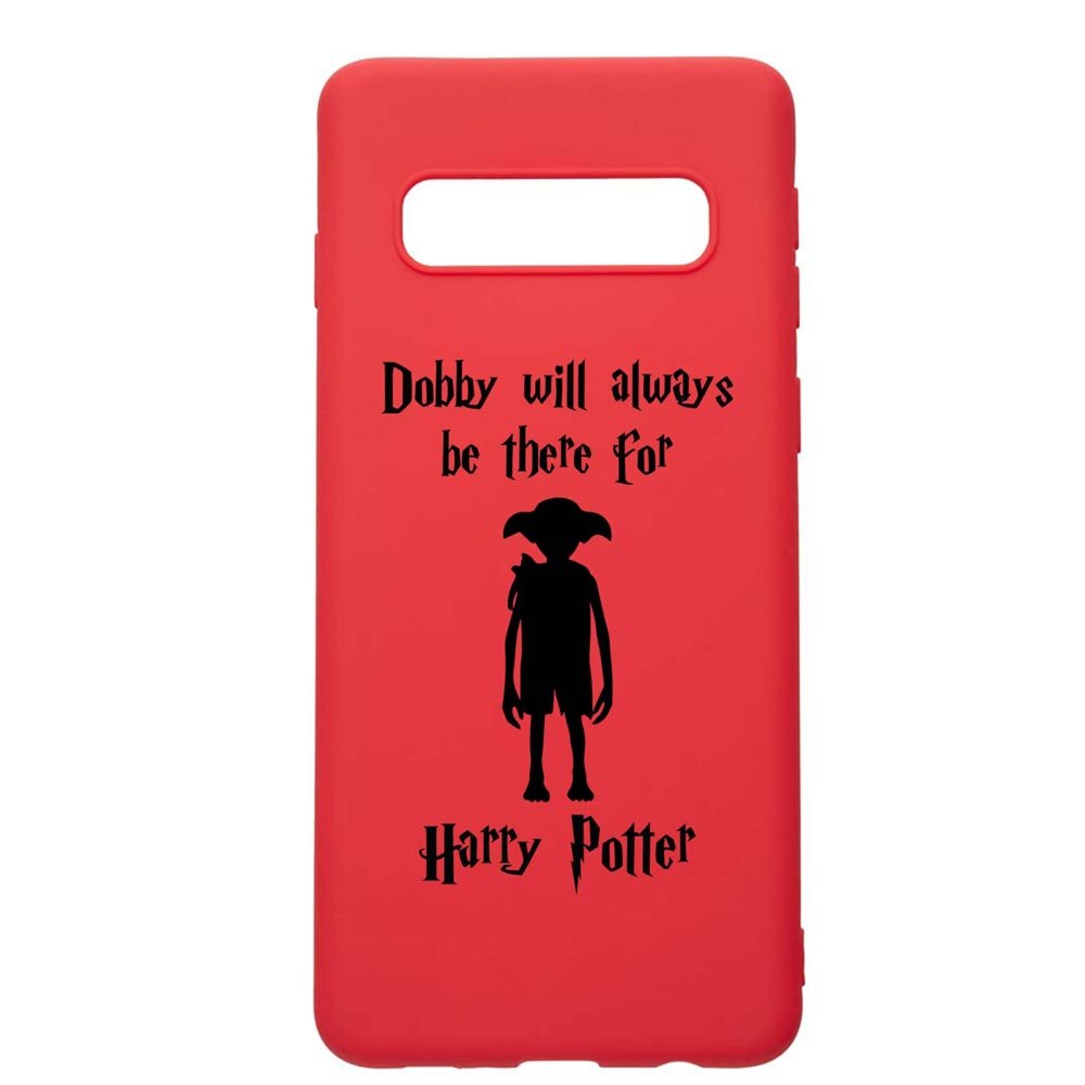 Husa Silicon Compatibila Cu Samsung Galaxy S10, Dobby Will Always Be There, rezistenta la uzura, anti-alunecare, Red, R859