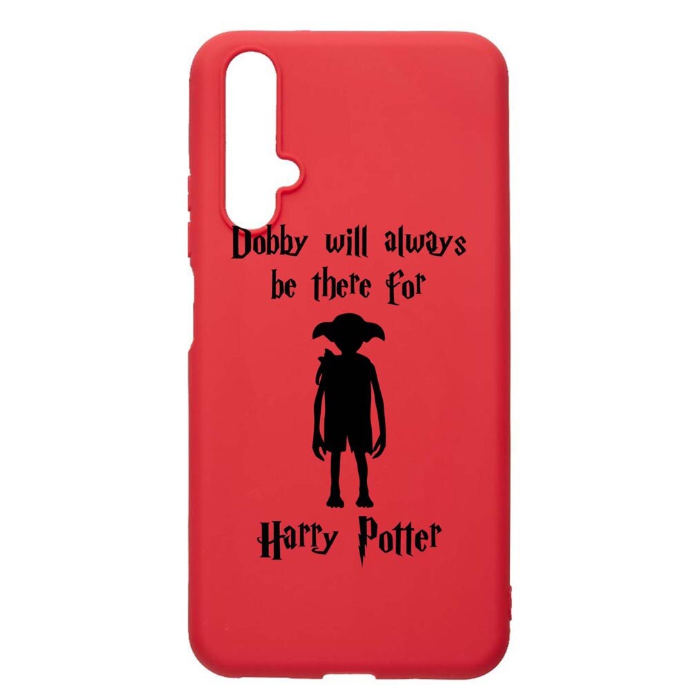 Husa Silicon Compatibila Cu Huawei Nova 5T, Dobby Will Always Be There, rezistenta la uzura, anti-alunecare, Red, R859