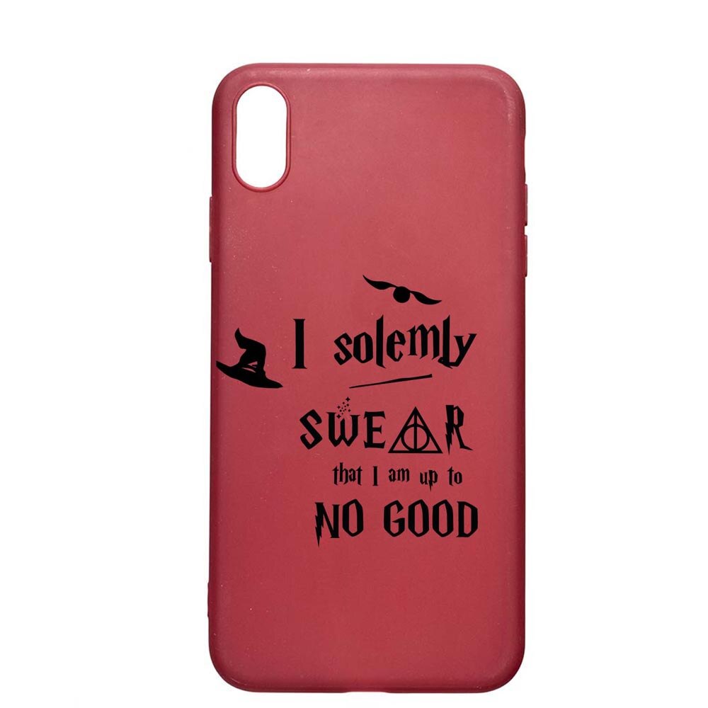 Husa Silicon Compatibila cu Apple iPhone XS Max, Solemly Swear, rezistenta la uzura, anti-alunecare, Pomegranate, PG860