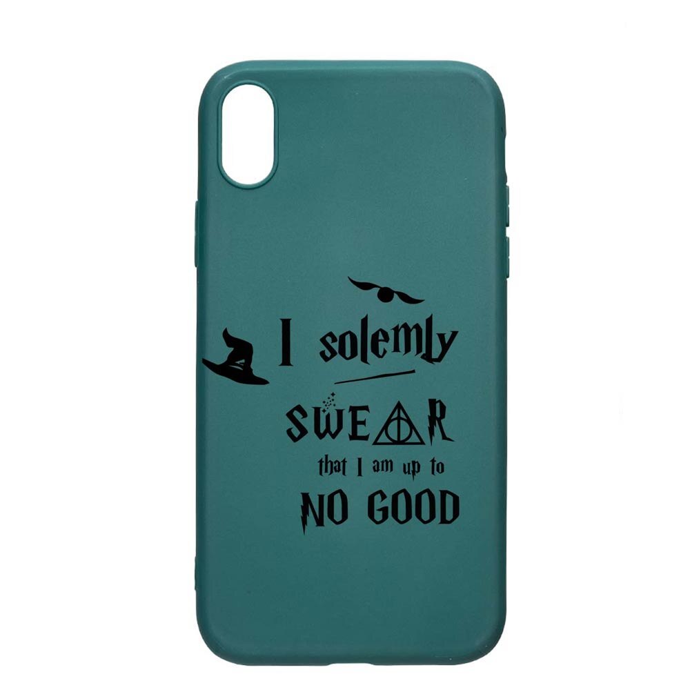 Husa Silicon Compatibila cu Apple iPhone XR, Solemly Swear, rezistenta la uzura, anti-alunecare, ForestGreen, FG860