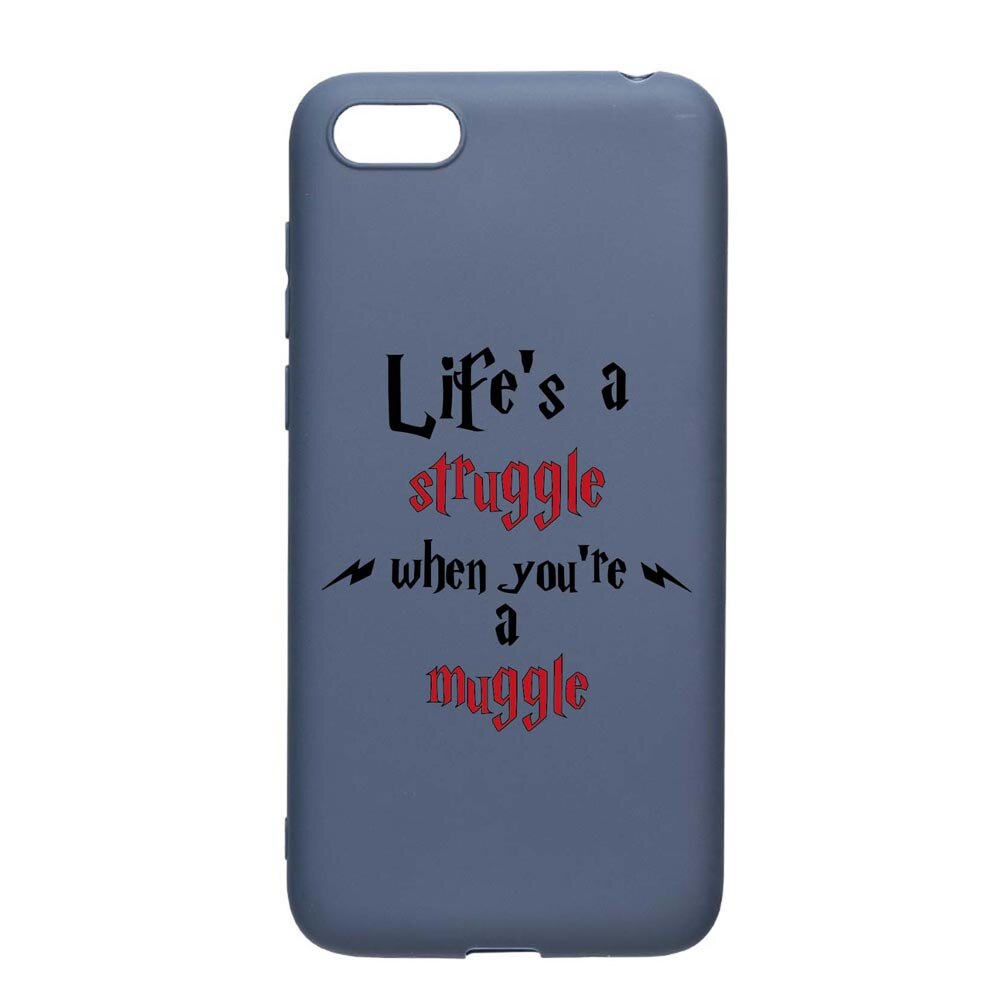 Husa Silicon Compatibila Cu Apple iPhone SE / 5S / 5, Life Is A Struggle, rezistenta la uzura, anti-alunecare, AlaskanBlue, AB857