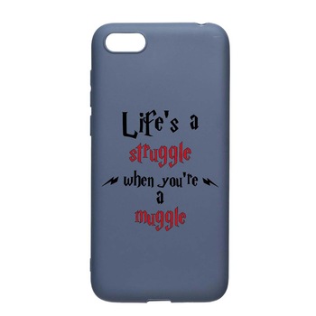 Husa Silicon Compatibila Cu Huawei Y5 2018, Life Is A Struggle, rezistenta la uzura, anti-alunecare, AlaskanBlue, AB857 Husa Silicon Compatibila Cu Huawei Y5 2018, Life Is A Struggle, rezistenta la uzura, anti-alunecare, AlaskanBlue, AB857