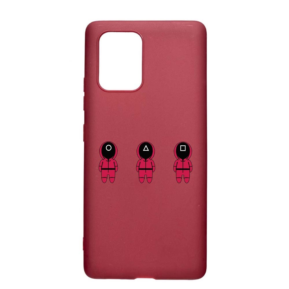 Husa Silicon Compatibila cu Apple iPhone 11 Pro, Squid Game - Soldier Cartoon, rezistenta la uzura, anti-alunecare, Pomegranate, PG849