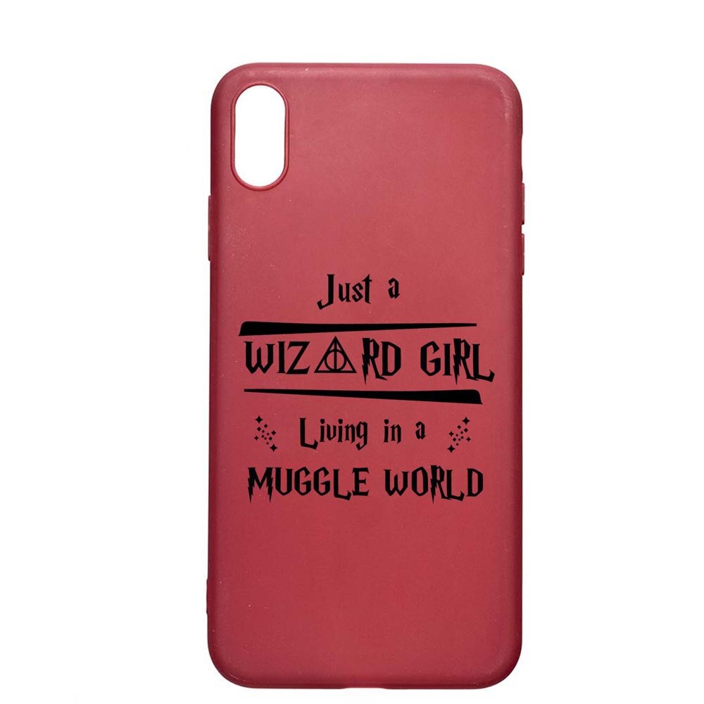 Husa Silicon Compatibila cu Apple iPhone XS Max, Wizard Girl, rezistenta la uzura, anti-alunecare, Pomegranate, PG861