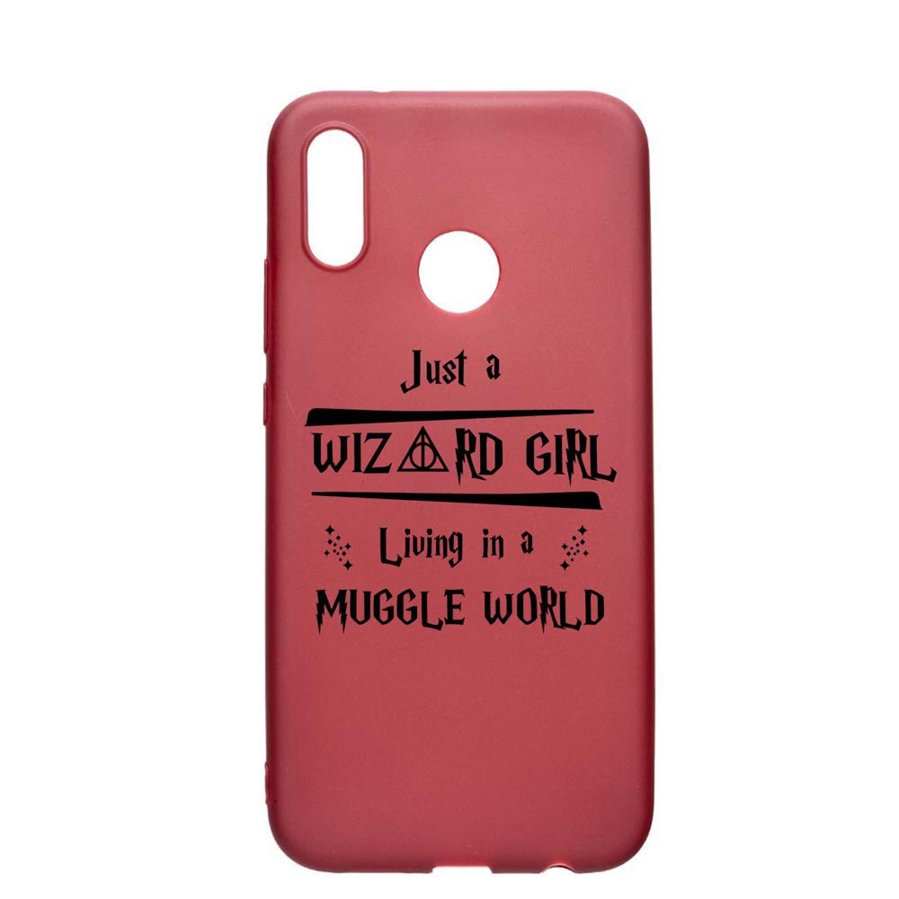 Husa Silicon Compatibila cu Huawei P20 Lite, Wizard Girl, rezistenta la uzura, anti-alunecare, Pomegranate, PG861