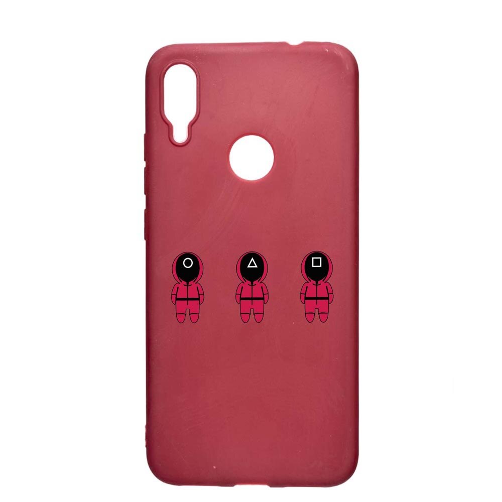 Husa Silicon Compatibila cu Xiaomi Redmi Note 7, Squid Game - Soldier Cartoon, rezistenta la uzura, anti-alunecare, Pomegranate, PG849
