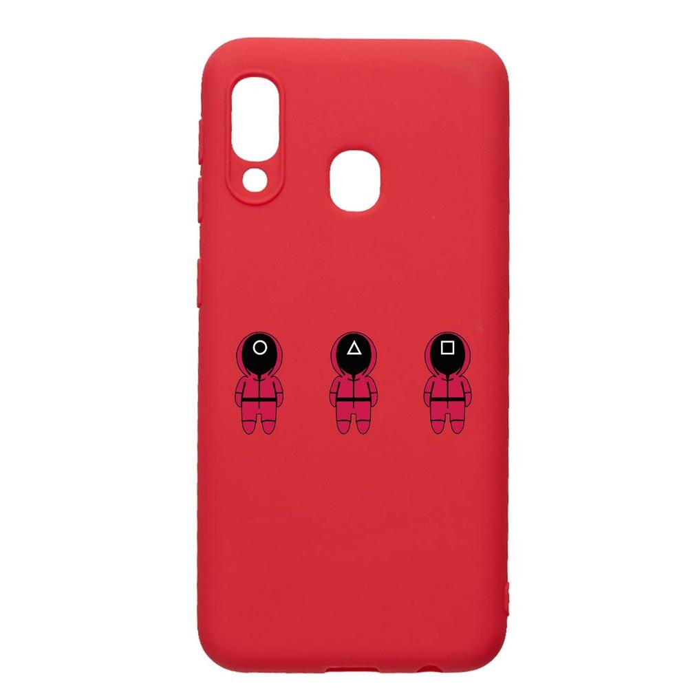 Husa Silicon Compatibila Cu Samsung Galaxy A20e, Squid Game - Soldier Cartoon, rezistenta la uzura, anti-alunecare, Red, R849