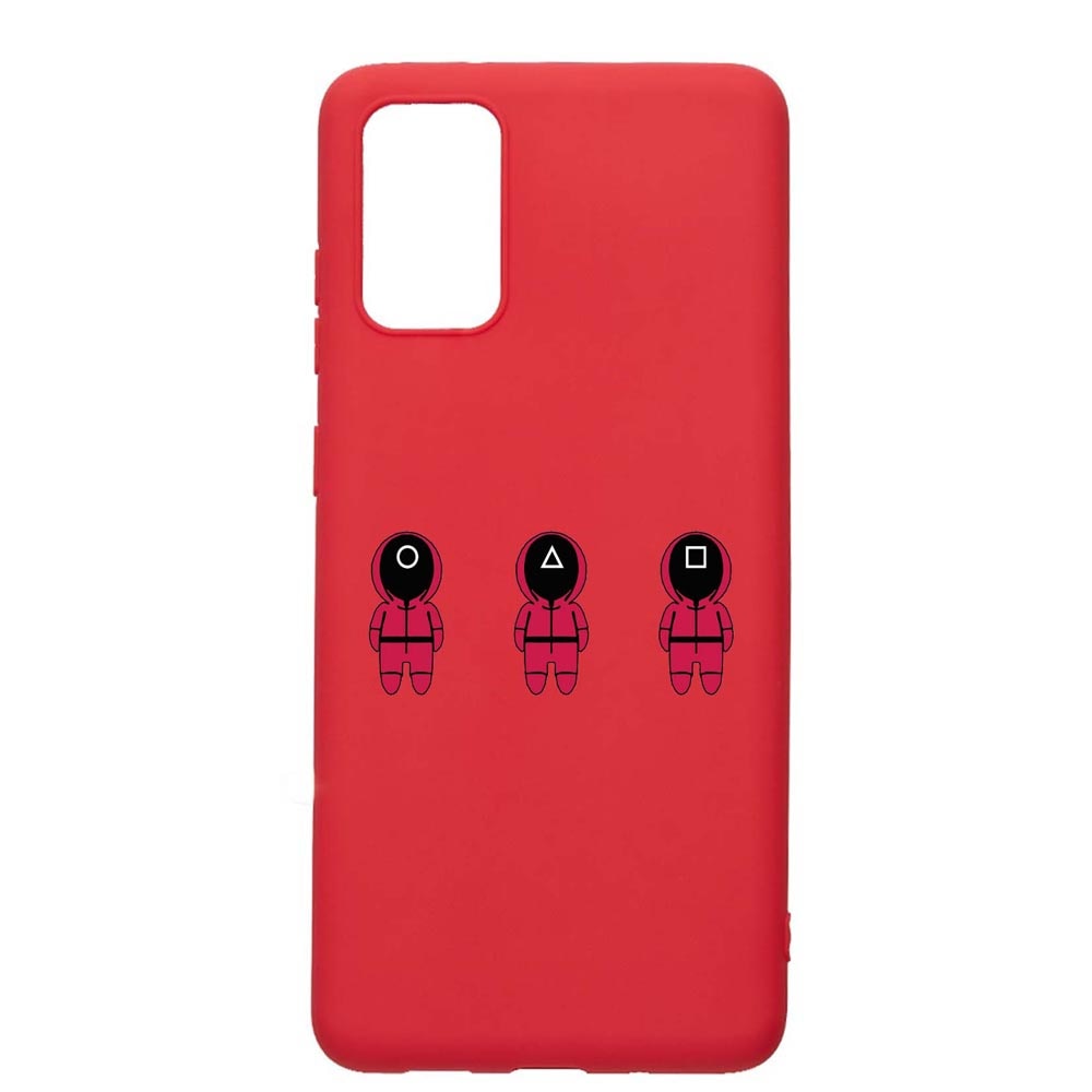 Husa Silicon Compatibila Cu Samsung Galaxy S20 Plus, Squid Game - Soldier Cartoon, rezistenta la uzura, anti-alunecare, Red, R849