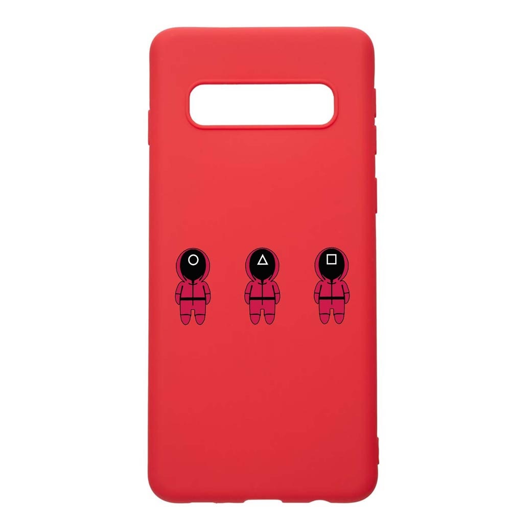 Husa Silicon Compatibila Cu Samsung Galaxy S10E, Squid Game - Soldier Cartoon, rezistenta la uzura, anti-alunecare, Red, R849
