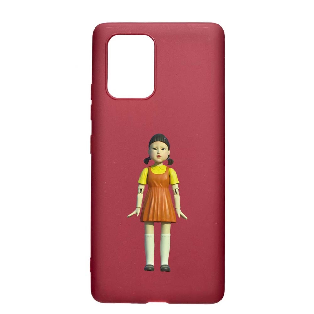 Husa Silicon Compatibila cu Apple iPhone 11 Pro, Squid Game - Doll Girl, rezistenta la uzura, anti-alunecare, Pomegranate, PG851