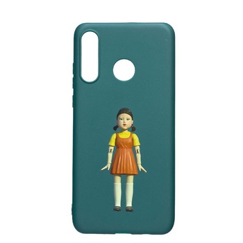 Husa Silicon Compatibila cu Huawei P30 Lite, Squid Game - Doll Girl, rezistenta la uzura, anti-alunecare, ForestGreen, FG851 Husa Silicon Compatibila cu Huawei P30 Lite, Squid Game - Doll Girl, rezistenta la uzura, anti-alunecare, ForestGreen, FG851