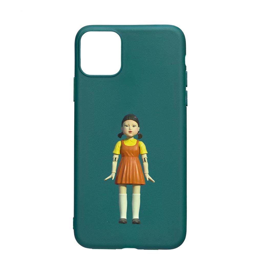 Husa Silicon Compatibila cu Samsung Galaxy Note 10 Lite / Galaxy A81, Squid Game - Doll Girl, rezistenta la uzura, anti-alunecare, ForestGreen, FG851