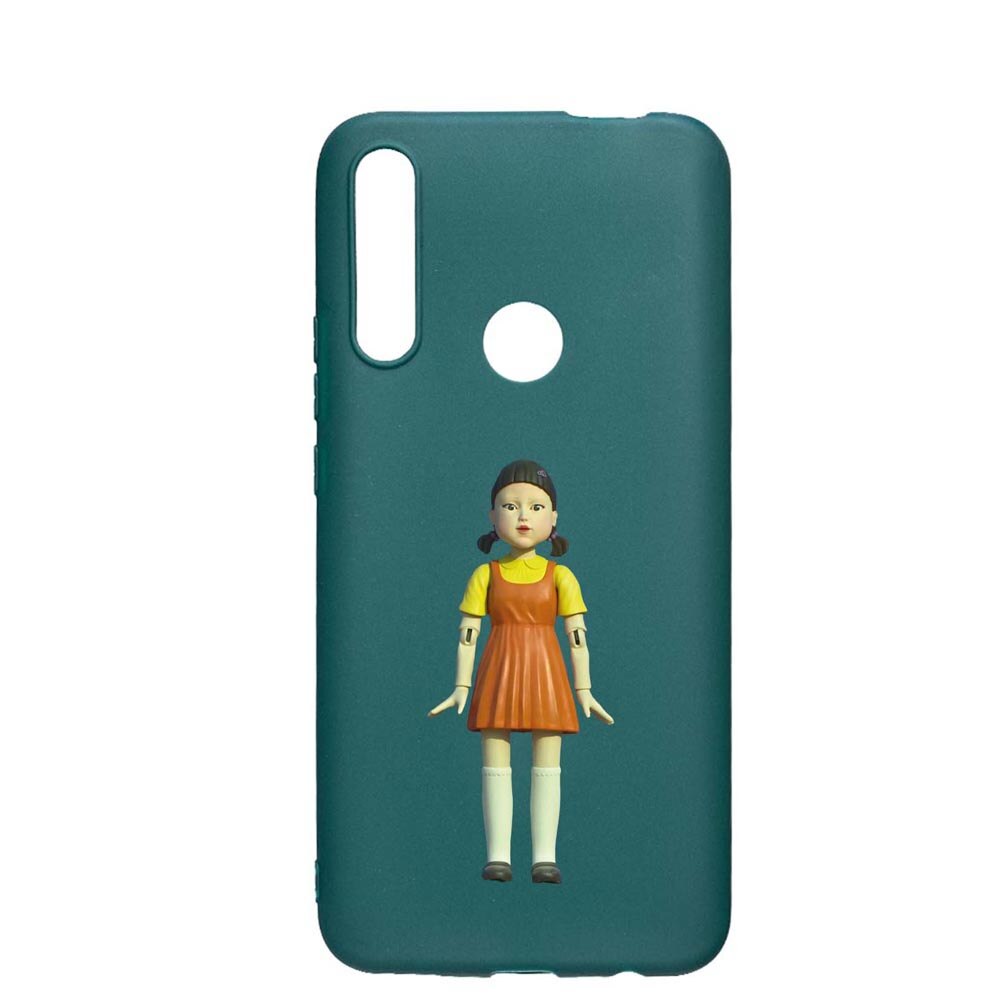 Husa Silicon Compatibila cu Huawei P Smart Z, Squid Game - Doll Girl, rezistenta la uzura, anti-alunecare, ForestGreen, FG851