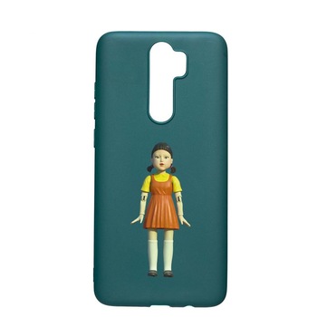 Husa Silicon Compatibila cu Xiaomi Redmi Note 8 Pro, Squid Game - Doll Girl, rezistenta la uzura, anti-alunecare, ForestGreen, FG851 Husa Silicon Compatibila cu Xiaomi Redmi Note 8 Pro, Squid Game - Doll Girl, rezistenta la uzura, anti-alunecare, ForestGreen, FG851