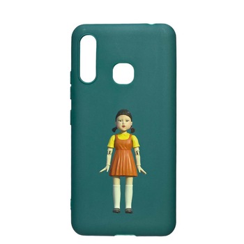 Husa Silicon Compatibila cu Samsung Galaxy A70e, Squid Game - Doll Girl, rezistenta la uzura, anti-alunecare, ForestGreen, FG851 Husa Silicon Compatibila cu Samsung Galaxy A70e, Squid Game - Doll Girl, rezistenta la uzura, anti-alunecare, ForestGreen, FG851