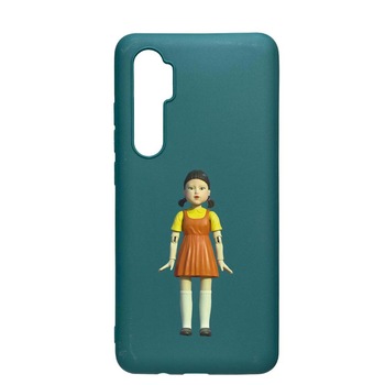 Husa Silicon Compatibila cu Xiaomi Mi Note 10 Lite, Squid Game - Doll Girl, rezistenta la uzura, anti-alunecare, ForestGreen, FG851 Husa Silicon Compatibila cu Xiaomi Mi Note 10 Lite, Squid Game - Doll Girl, rezistenta la uzura, anti-alunecare, ForestGreen, FG851