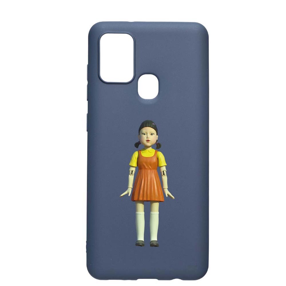 Husa Silicon Compatibila Cu Samsung Galaxy A21s, Squid Game - Doll Girl, rezistenta la uzura, anti-alunecare, AlaskanBlue, AB851
