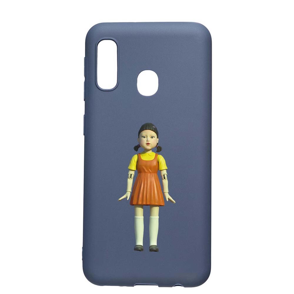 Husa Silicon Compatibila Cu Samsung Galaxy A20e, Squid Game - Doll Girl, rezistenta la uzura, anti-alunecare, AlaskanBlue, AB851