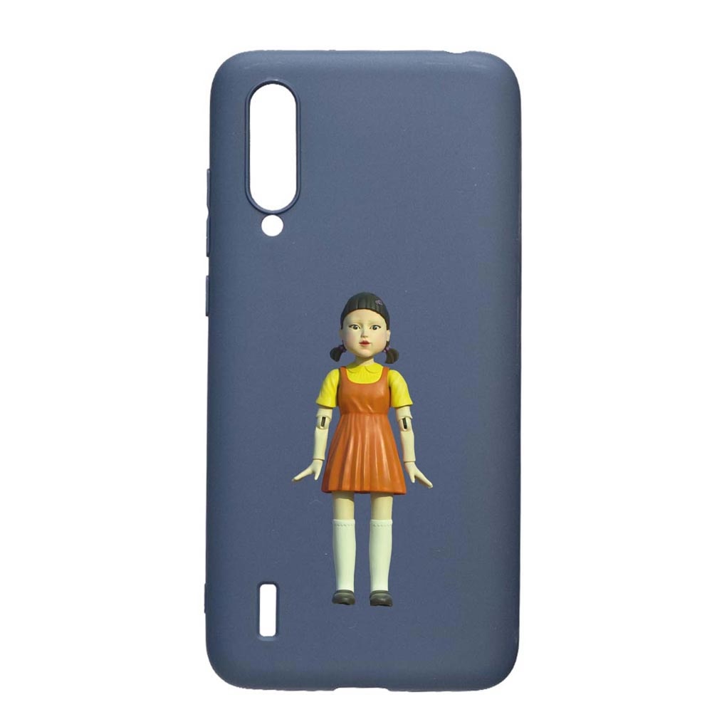 Husa Silicon Compatibila Cu Xiaomi Mi A3 Lite, Squid Game - Doll Girl, rezistenta la uzura, anti-alunecare, AlaskanBlue, AB851