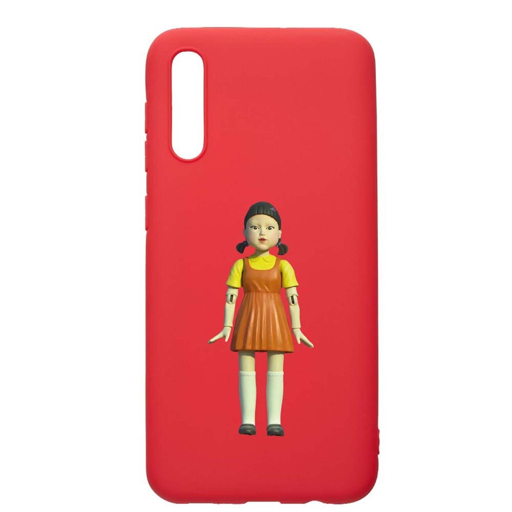 Husa Silicon Compatibila Cu Samsung Galaxy A30s, Squid Game - Doll Girl, rezistenta la uzura, anti-alunecare, Red, R851
