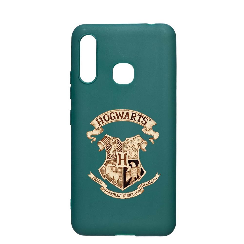Husa Silicon Compatibila cu Samsung Galaxy A70e, Hogwarts Harry Potter, rezistenta la uzura, anti-alunecare, ForestGreen, FG852