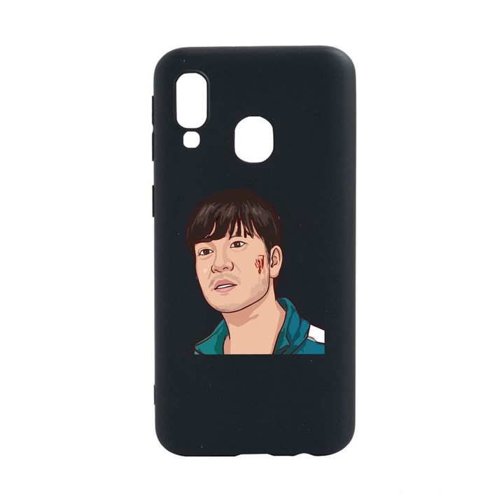 Husa Silicon Compatibila Cu Samsung Galaxy A40, Squid Game - Gamer 218, rezistenta la uzura, anti-alunecare, B843