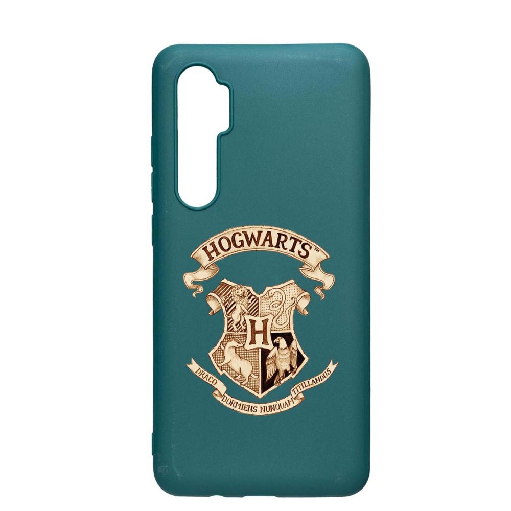 Husa Silicon Compatibila cu Xiaomi Mi Note 10 Lite, Hogwarts Harry Potter, rezistenta la uzura, anti-alunecare, ForestGreen, FG852