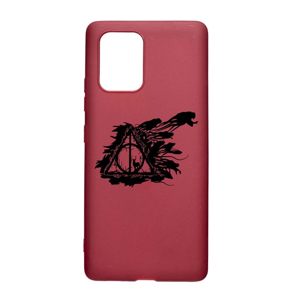 Husa Silicon Compatibila cu Apple iPhone 11 Pro, Deathly Hallows - Harry Potter, rezistenta la uzura, anti-alunecare, Pomegranate, PG854