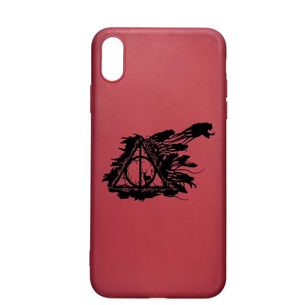 Husa Silicon Compatibila cu Samsung Galaxy A10, Deathly Hallows - Harry Potter, rezistenta la uzura, anti-alunecare, Pomegranate, PG854