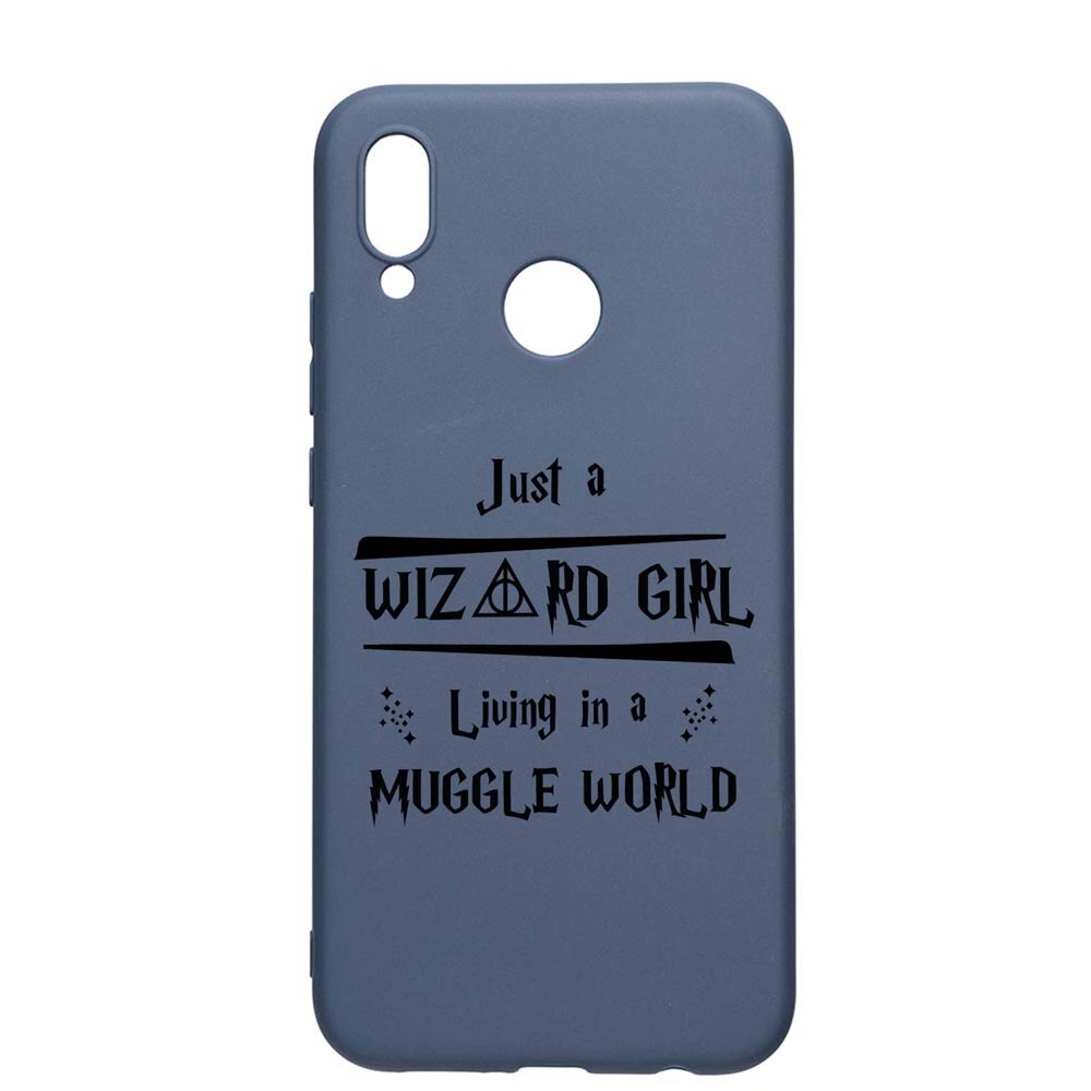 Husa Silicon Compatibila Cu Xiaomi Redmi 7, Wizard Girl, rezistenta la uzura, anti-alunecare, AlaskanBlue, AB861