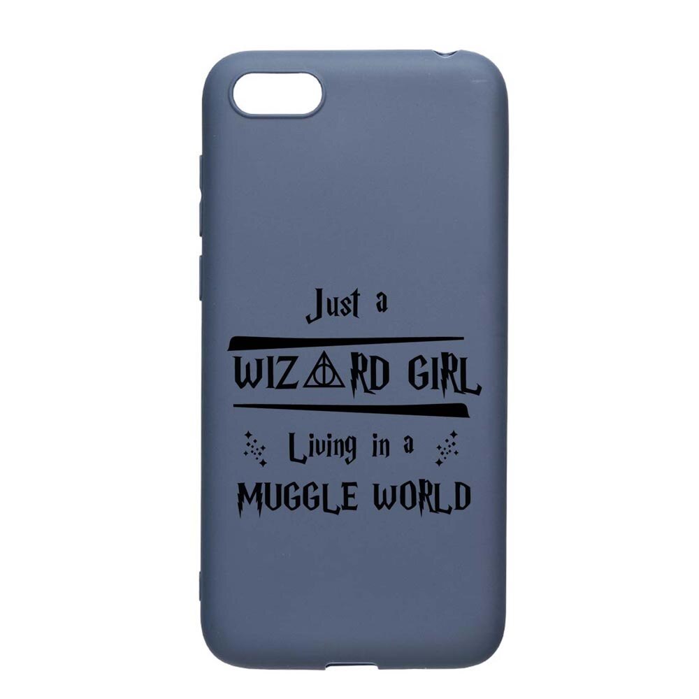 Husa Silicon Compatibila Cu Huawei Y6 Prime 2019, Wizard Girl, rezistenta la uzura, anti-alunecare, AlaskanBlue, AB861