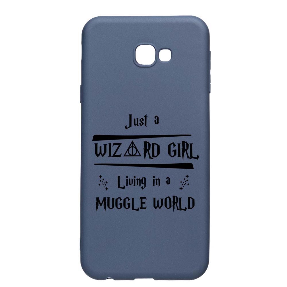 Husa Silicon Compatibila Cu Samsung Galaxy J4 Plus, Wizard Girl, rezistenta la uzura, anti-alunecare, AlaskanBlue, AB861
