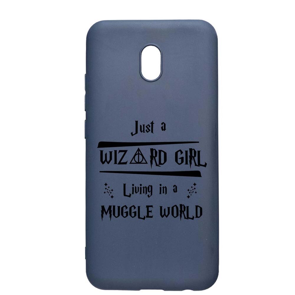 Husa Silicon Compatibila Cu Xiaomi Redmi 8A, Wizard Girl, rezistenta la uzura, anti-alunecare, AlaskanBlue, AB861