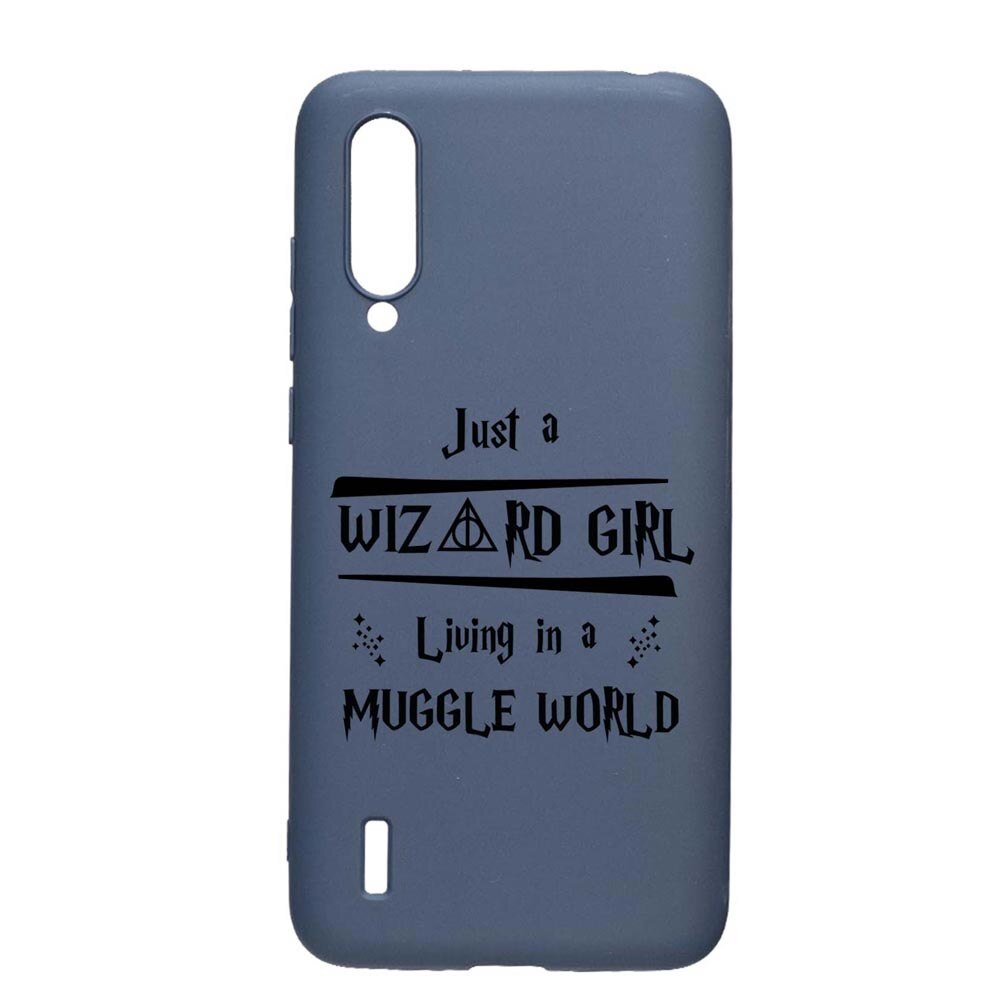 Husa Silicon Compatibila Cu Xiaomi Mi A3 Lite, Wizard Girl, rezistenta la uzura, anti-alunecare, AlaskanBlue, AB861