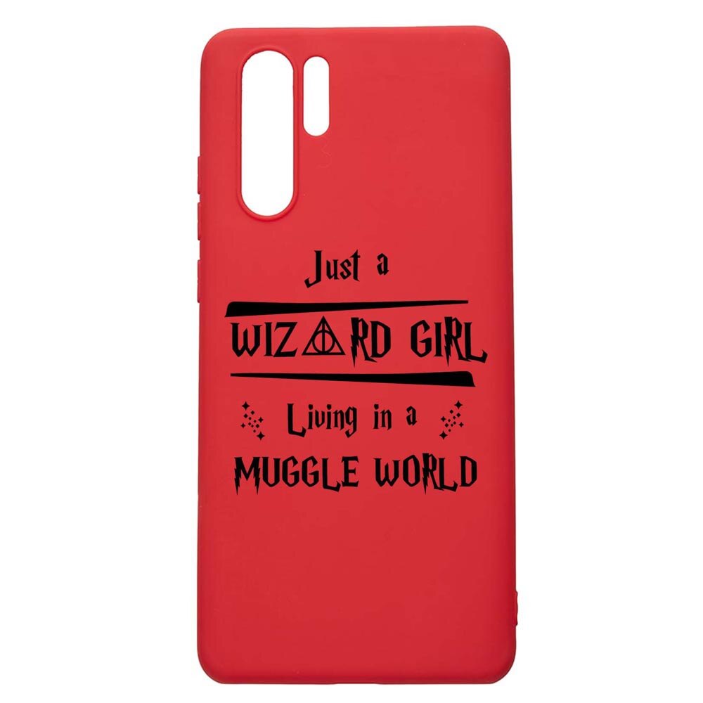 Husa Silicon Compatibila Cu Huawei P30 Pro, Wizard Girl, rezistenta la uzura, anti-alunecare, Red, R861