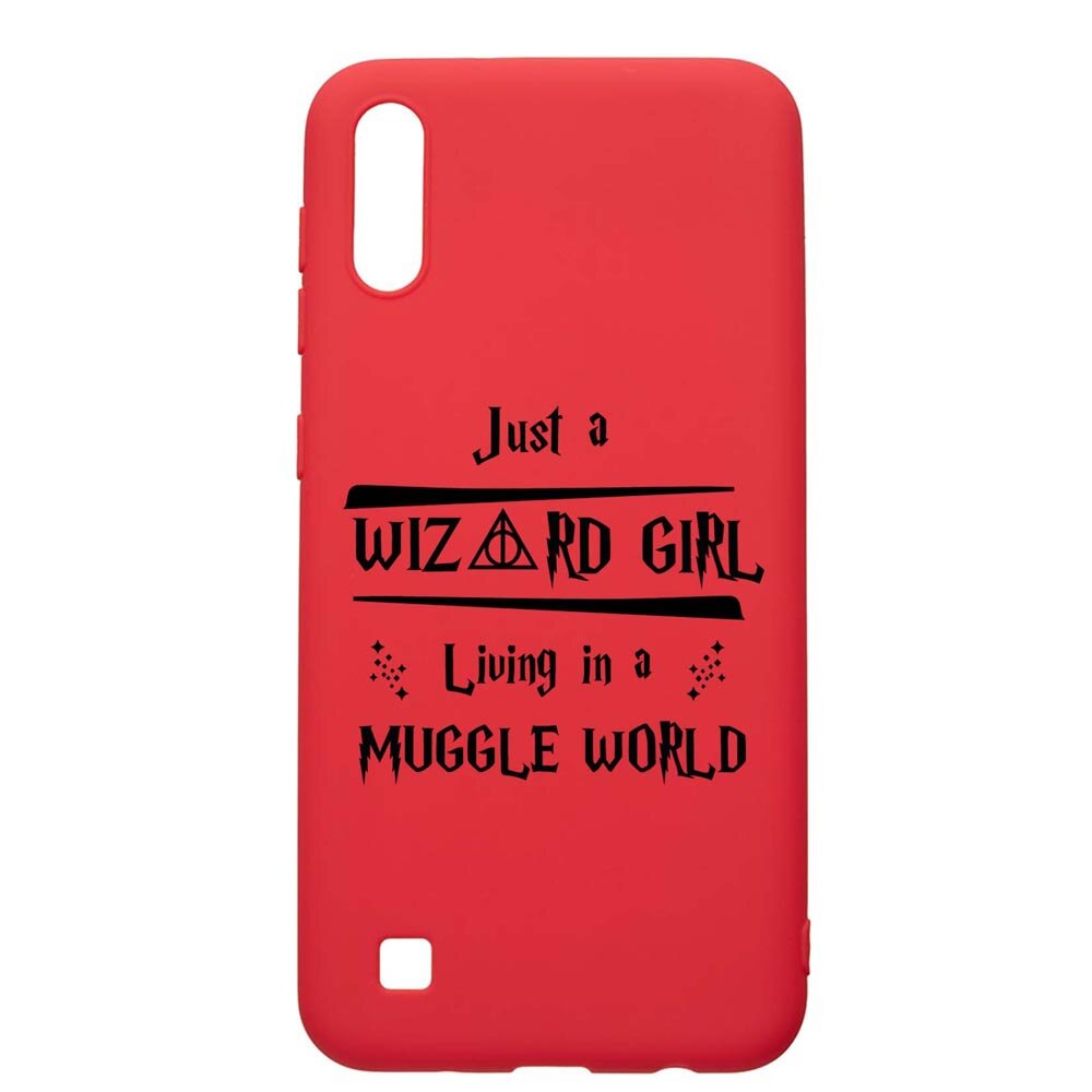 Husa Silicon Compatibila Cu Samsung Galaxy A10, Wizard Girl, rezistenta la uzura, anti-alunecare, Red, R861