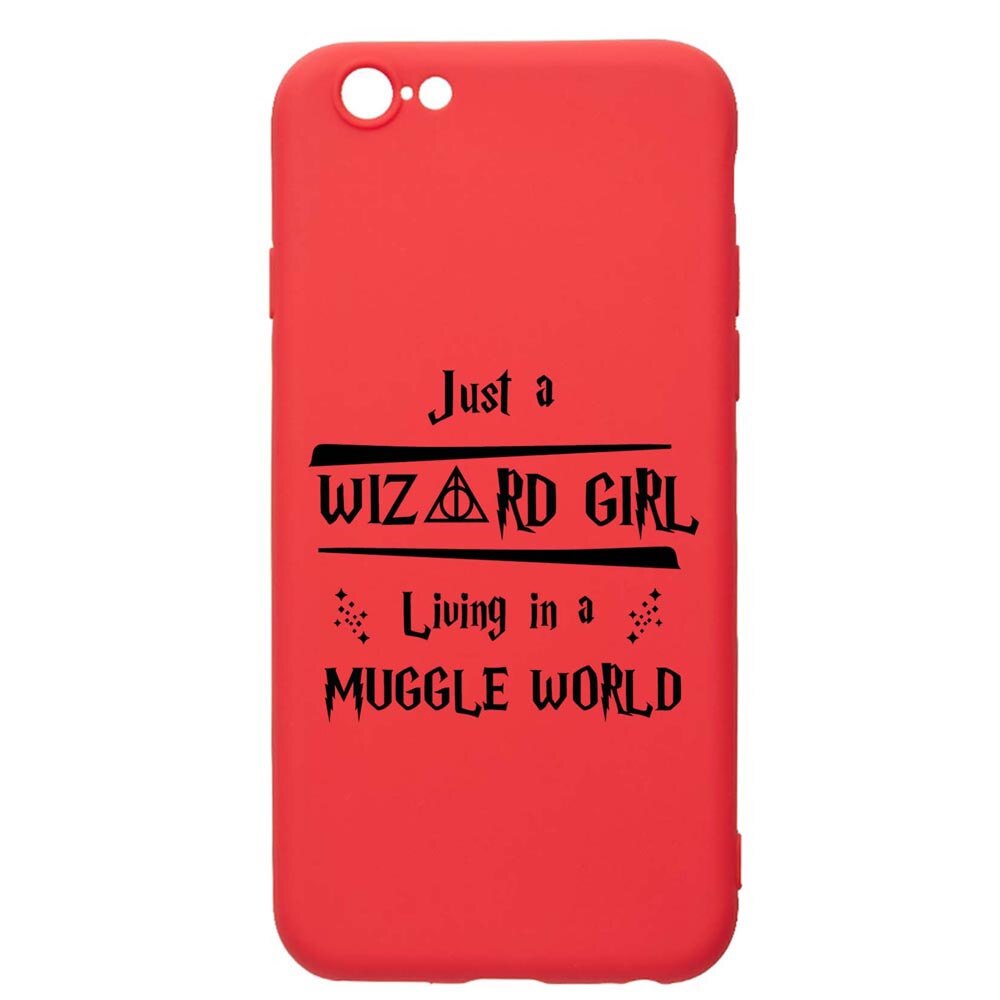 Husa Silicon Compatibila Cu Apple iPhone 6S / 6, Wizard Girl, rezistenta la uzura, anti-alunecare, Red, R861