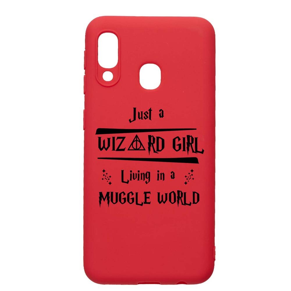 Husa Silicon Compatibila Cu Samsung Galaxy A20e, Wizard Girl, rezistenta la uzura, anti-alunecare, Red, R861