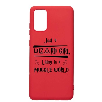 Husa Silicon Compatibila Cu Samsung Galaxy A41, Wizard Girl, rezistenta la uzura, anti-alunecare, Red, R861 Husa Silicon Compatibila Cu Samsung Galaxy A41, Wizard Girl, rezistenta la uzura, anti-alunecare, Red, R861