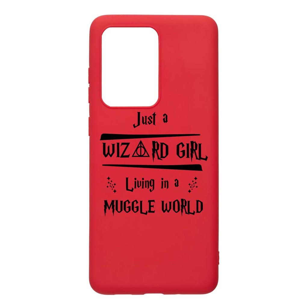 Husa Silicon Compatibila Cu Samsung Galaxy S20 Ultra, Wizard Girl, rezistenta la uzura, anti-alunecare, Red, R861