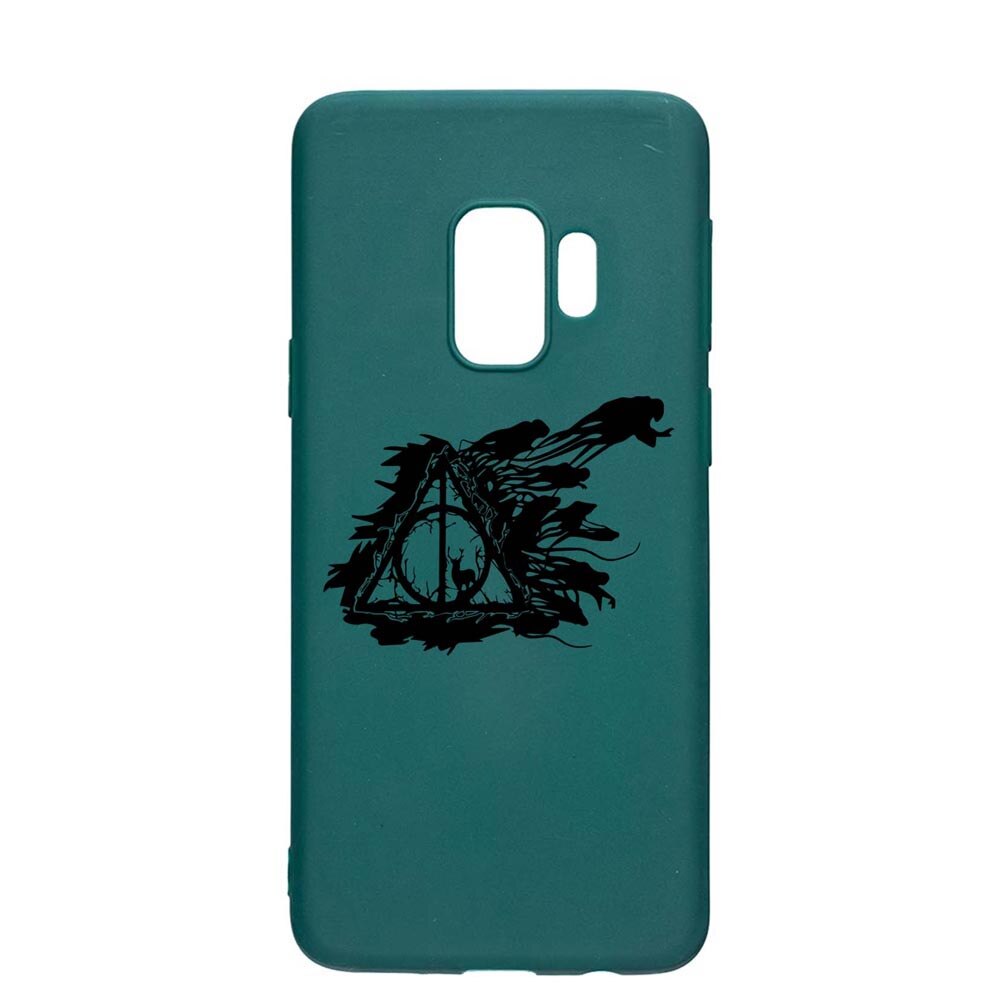 Husa Silicon Compatibila cu Samsung Galaxy S9, Deathly Hallows - Harry Potter, rezistenta la uzura, anti-alunecare, ForestGreen, FG854