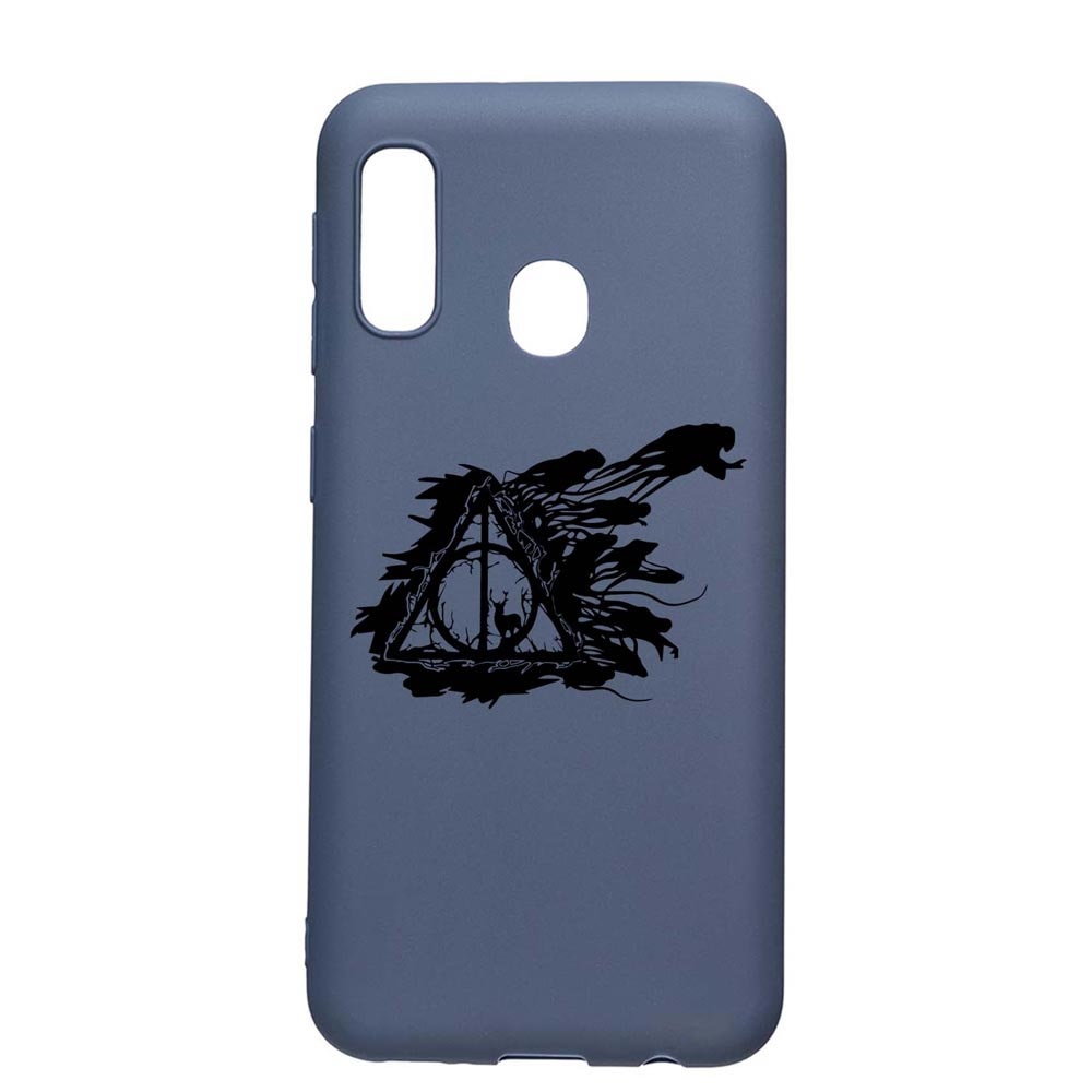 Husa Silicon Compatibila Cu Samsung Galaxy A20e, Deathly Hallows - Harry Potter, rezistenta la uzura, anti-alunecare, AlaskanBlue, AB854