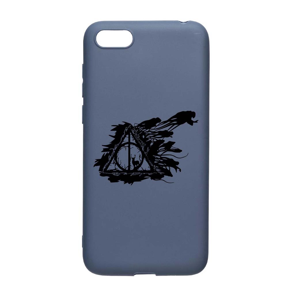 Husa Silicon Compatibila Cu Huawei Y6 Prime 2019, Deathly Hallows - Harry Potter, rezistenta la uzura, anti-alunecare, AlaskanBlue, AB854