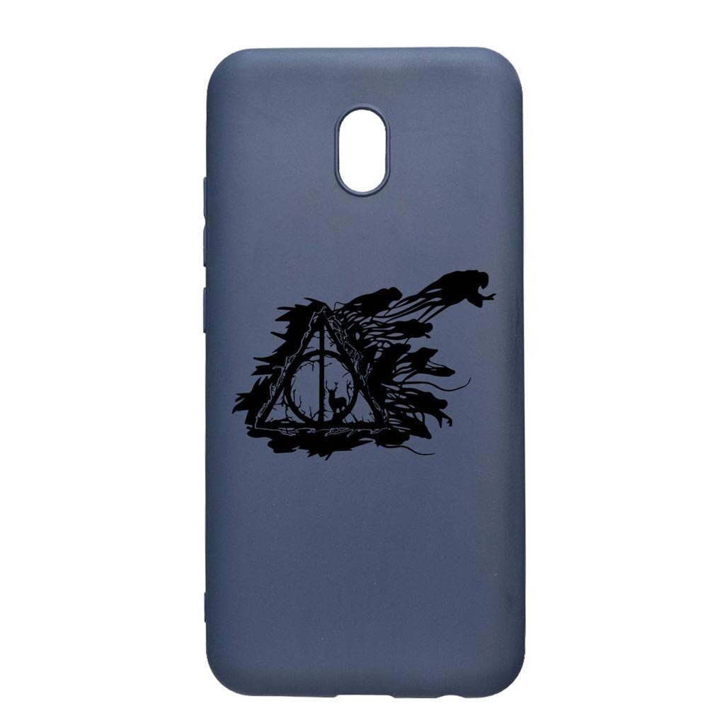 Husa Silicon Compatibila Cu Xiaomi Redmi 8A, Deathly Hallows - Harry Potter, rezistenta la uzura, anti-alunecare, AlaskanBlue, AB854