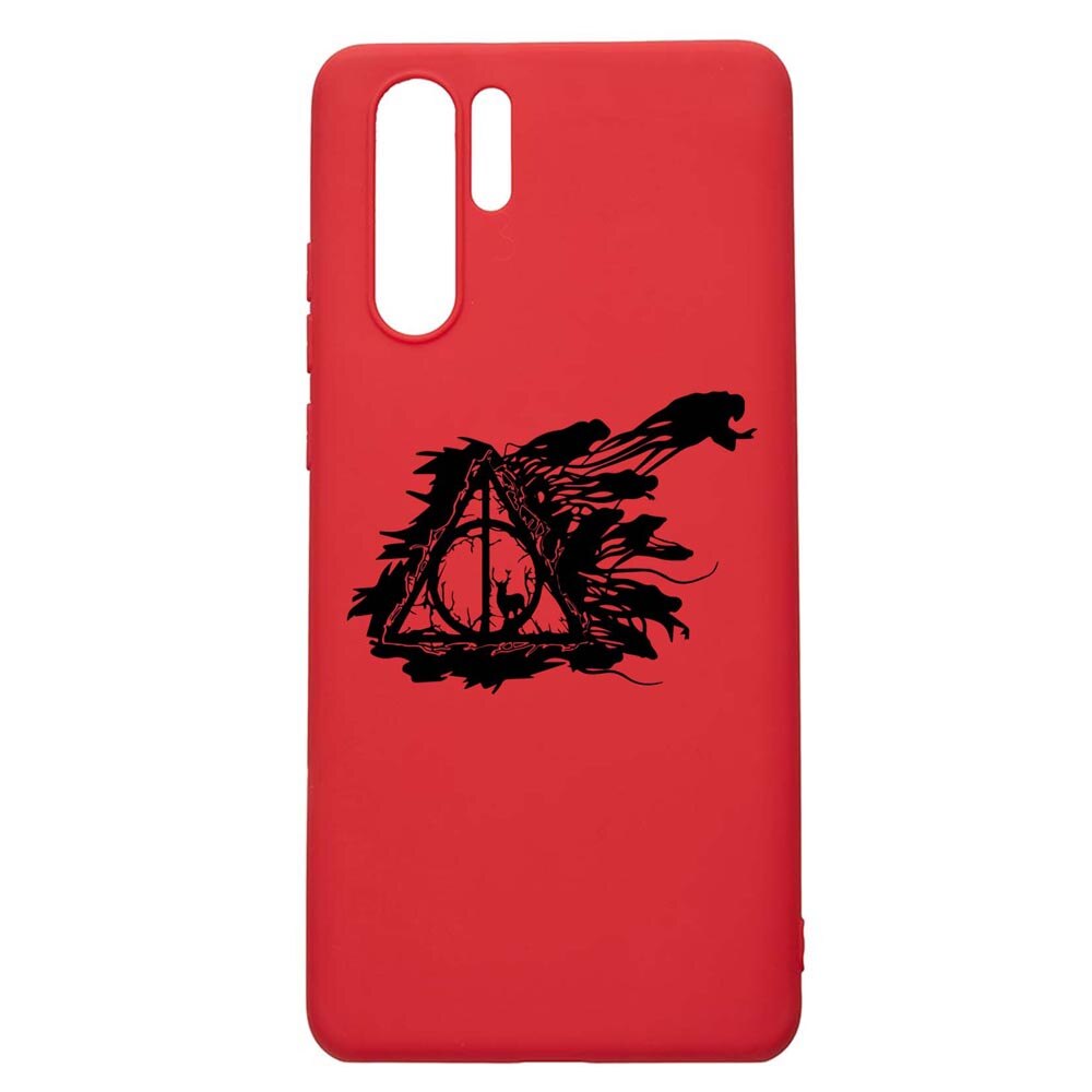 Husa Silicon Compatibila Cu Huawei P30 Pro, Deathly Hallows - Harry Potter, rezistenta la uzura, anti-alunecare, Red, R854