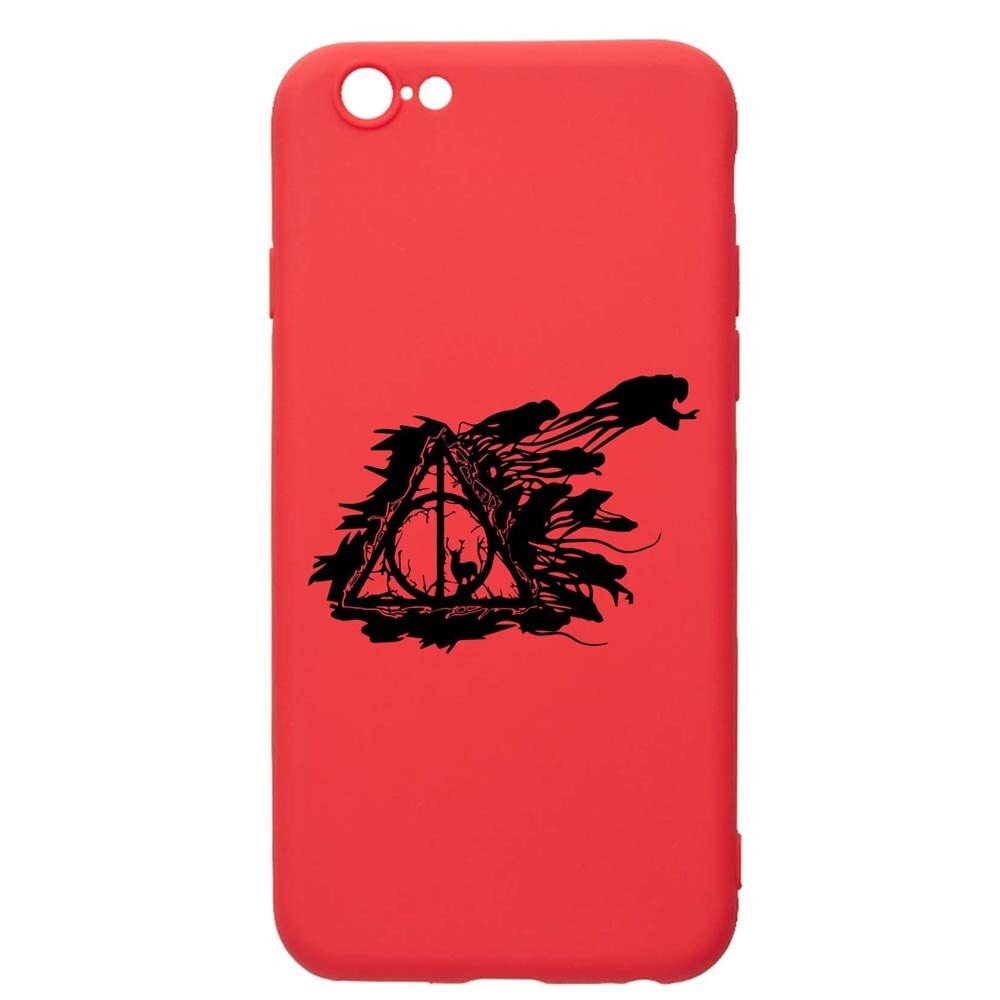Husa Silicon Compatibila Cu Apple iPhone SE 2 / iPhone 8 / iPhone 7, Deathly Hallows - Harry Potter, rezistenta la uzura, anti-alunecare, Red, R854