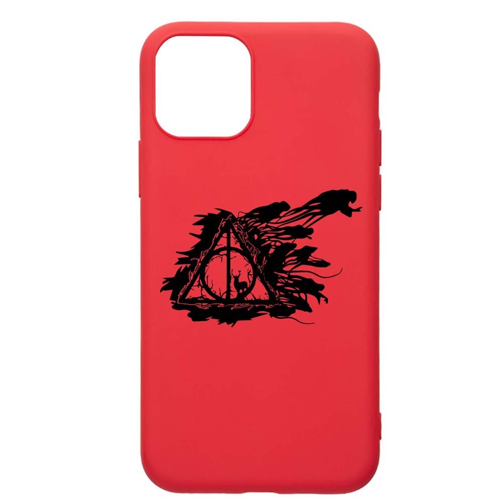 Husa Silicon Compatibila Cu Apple iPhone 12 Pro Max, Deathly Hallows - Harry Potter, rezistenta la uzura, anti-alunecare, Red, R854